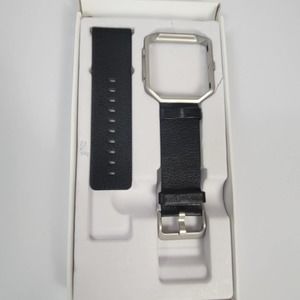 Fitbit Mens Blaze Leather Wristband Accessory Black